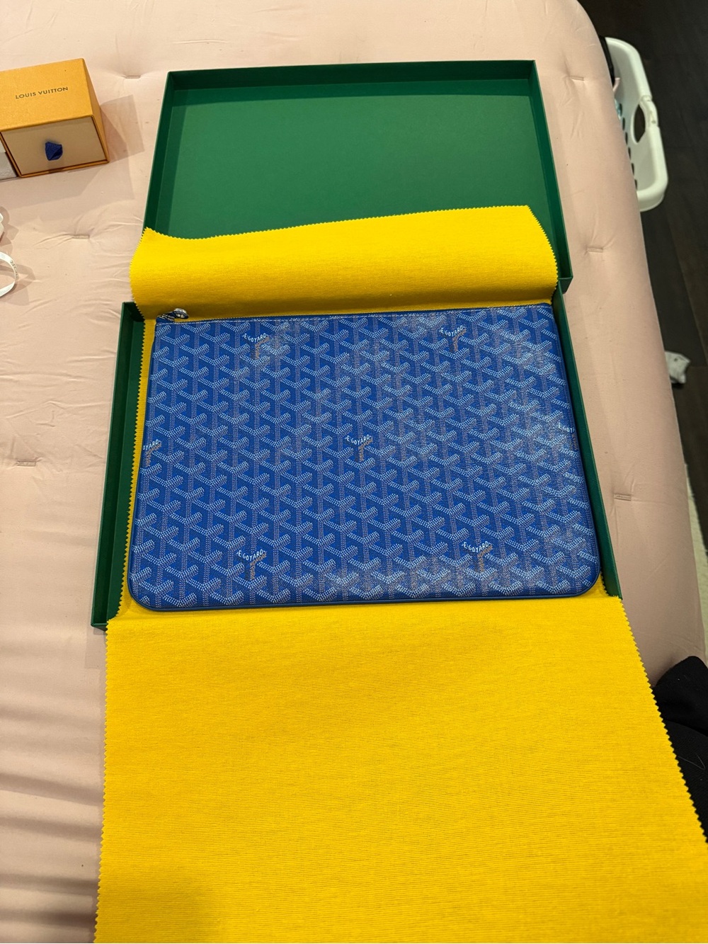 Goyard-Senat Blue Zip Pouch